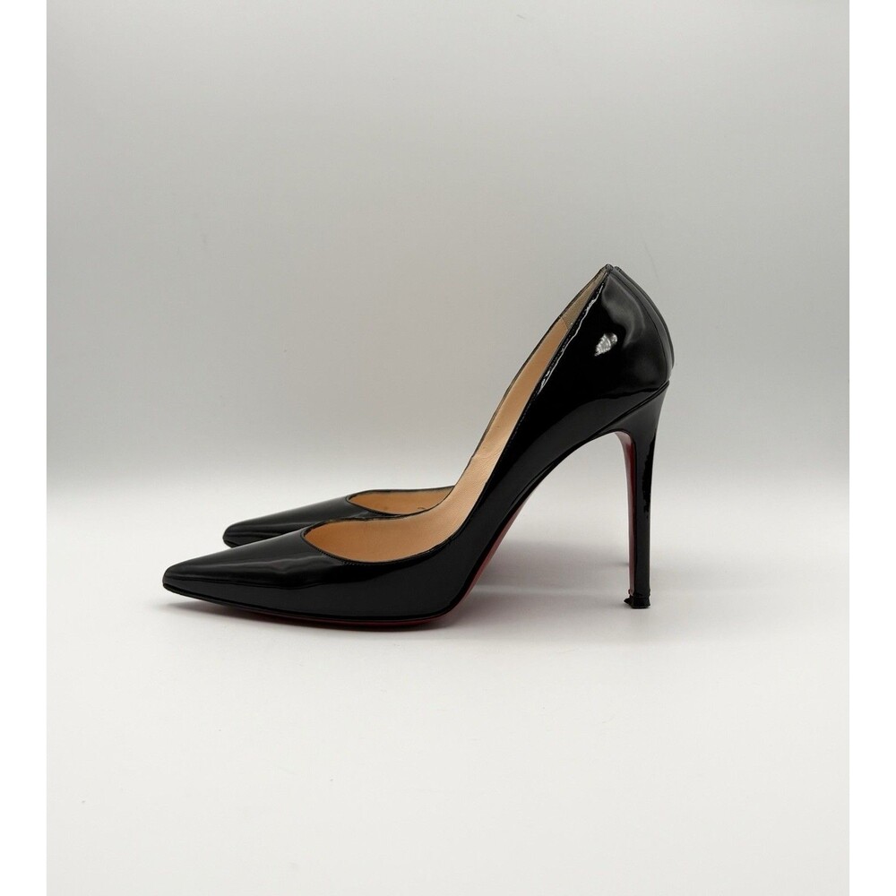 Christian Louboutin Black Patent Leather Stiletto Heels New Decoltissimo EU 38 - Picture 2 of 15